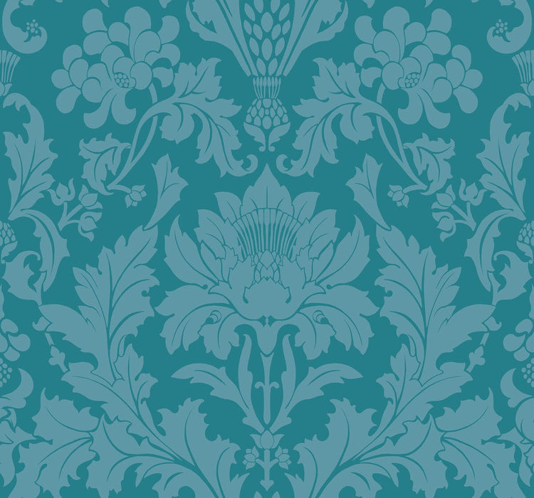 Cole & Son Fonteyn Teal Wallpaper 108/7033.CS.0