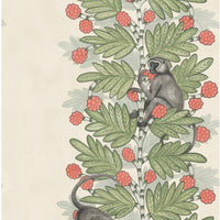 Cole & Son Acacia Green & Coral Berries Wallpaper 109/11051.CS.0