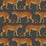 Cole & Son Leopard Walk Charcoal & Orange Wallpaper 109/2008.CS.0