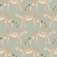 Cole & Son Leopard Walk Olive & White Wallpaper 109/2009.CS.0