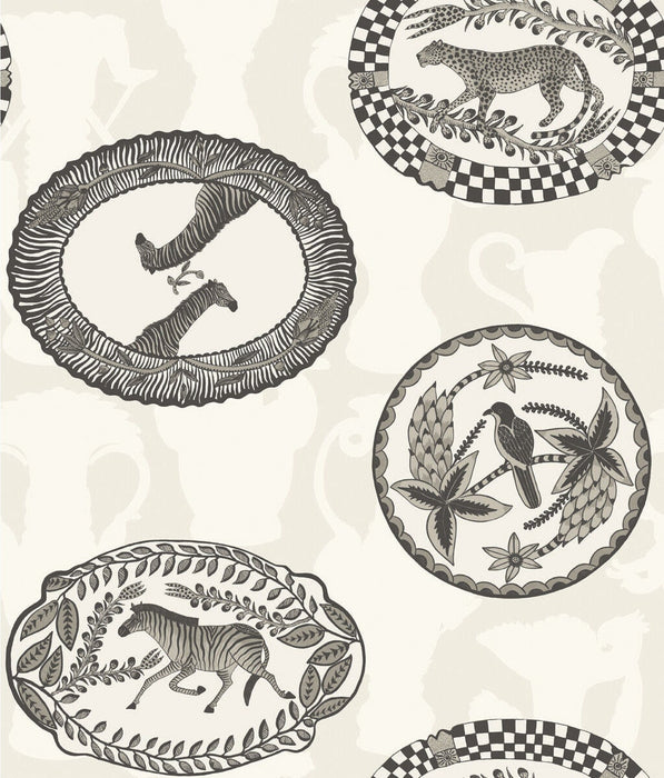 Cole & Son Matrinah Black & White Wallpaper 109/4019.CS.0