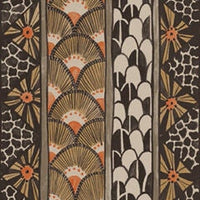 Cole & Son Ardmore Border Black & Burnt Orange Wallpaper 109/5026.CS.0