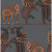 Cole & Son Safari Dance Charcoal & Reds Wallpaper 109/8040.CS.0