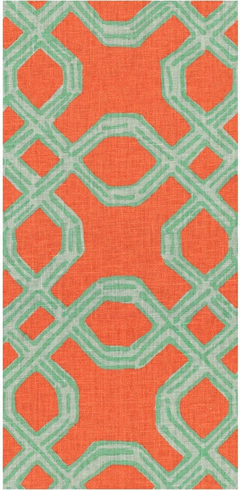 Lee Jofa Well Connected Aqua/Orange Fabric 2011101.125.0