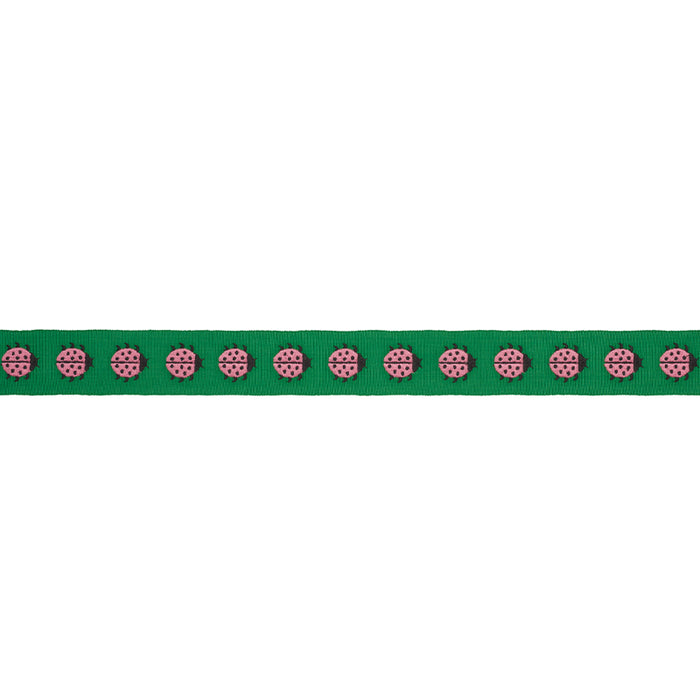Schumacher Ladybird Tape Pink & Green Trim 77392