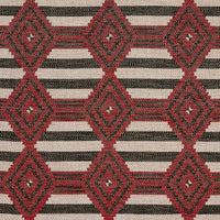 Schumacher Manta Performance Red & Black Fabric 77444