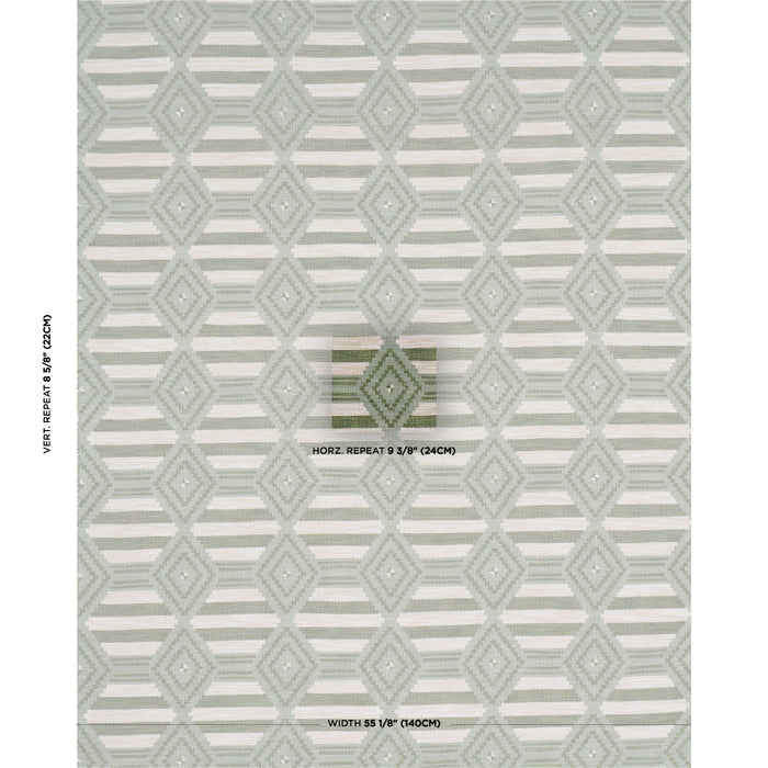 Schumacher Manta Performance Green & Mineral Fabric Schumacher 77445
