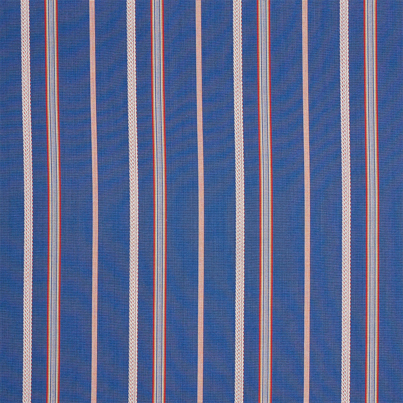 Schumacher Kayenta Stripe Blue Fabric Sample 77451