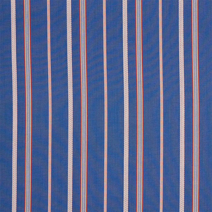 Schumacher Kayenta Stripe Blue Fabric Sample 77451
