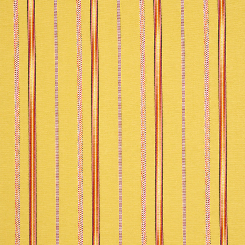 Schumacher Kayenta Stripe Yellow Fabric Sample 77452
