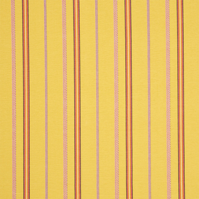 Schumacher Kayenta Stripe Yellow Fabric Sample 77452