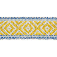 Schumacher Larson Handwoven Tape Yellow & Blue Trim 77460