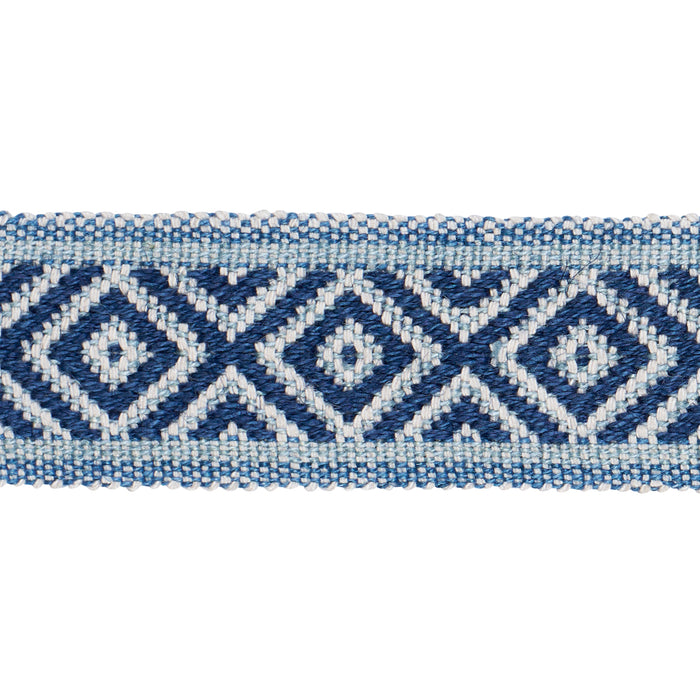 Schumacher Larson Handwoven Tape Indigo Trim 77463