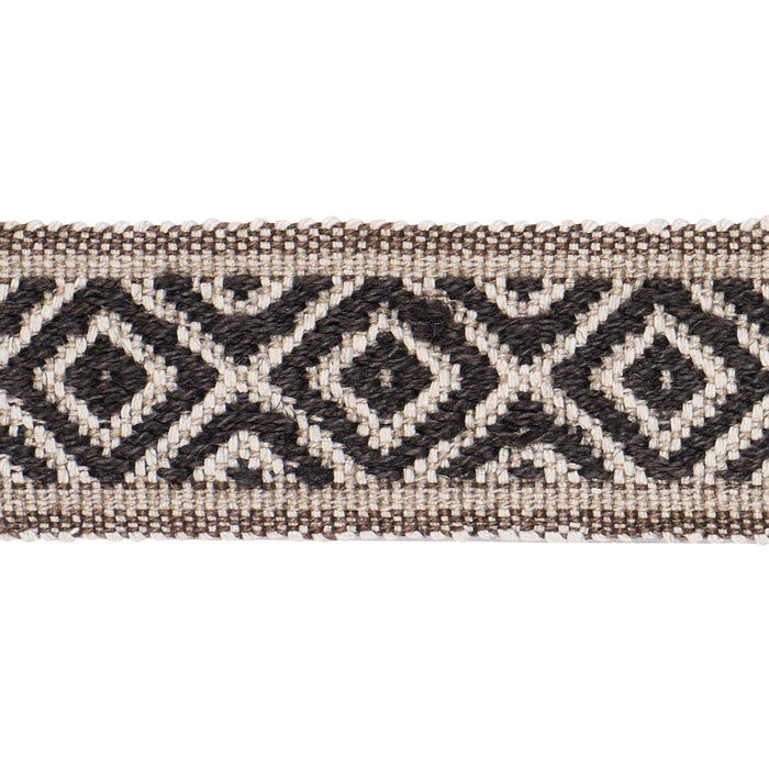 Schumacher Larson Handwoven Tape Brown Trim 77464