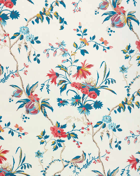 Brunschwig & Fils Locklin Red/Blue Wallpaper P8025110.195.0