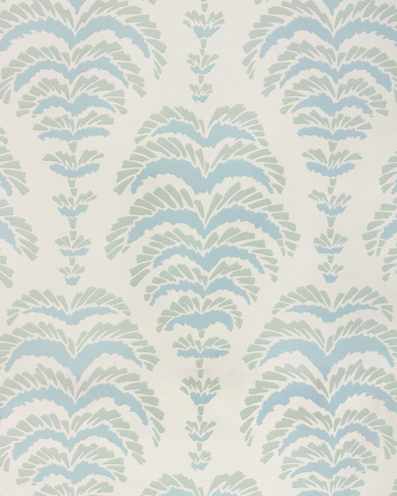 Brunschwig & Fils Ponchette Aqua Wallpaper P8025107.13.0
