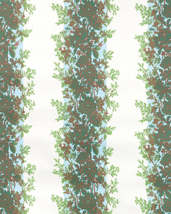 Brunschwig & Fils Rayure Fleurie Wc Leaf Wallpaper P8025101.315.0