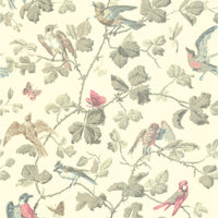Cole & Son Winter Birds Linen Wallpaper 100/2009.CS.0