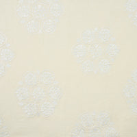 Schumacher Isla Hand Embroidery Ivory Fabric 77491