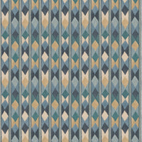 GP & J Baker Compass Blue Fabric BP11139.2.0