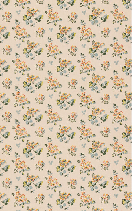 GP & J Baker Forest Flower Teal/Spice Fabric BP11134.3.0