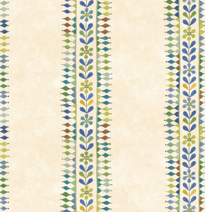GP & J Baker Flower Pot Blue/Green Wallpaper BW45162.2.0