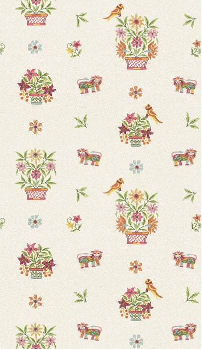 GP & J Baker Roar Stitch Green Wallpaper BW45165.2.0