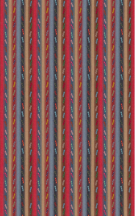 GP & J Baker Tip Toe Crimson/Blue Fabric BF11128.3.0