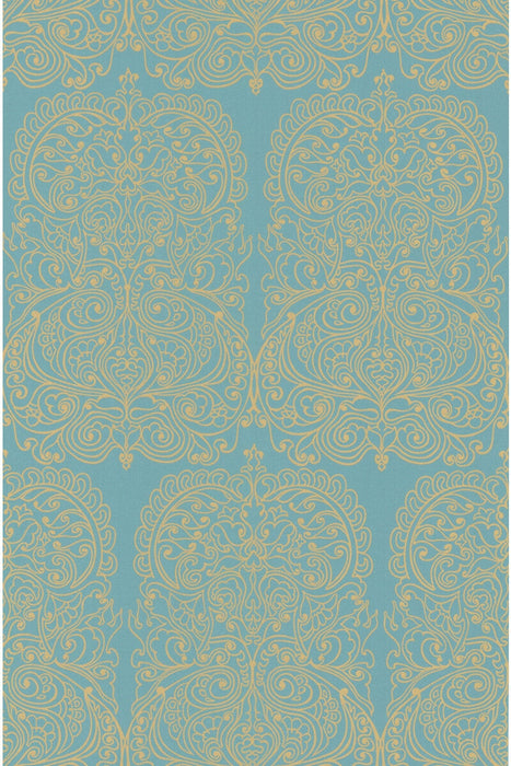 Cole & Son Alpana Gold/Aqua Wallpaper 69/2107.CS.0