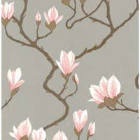 Cole & Son Magnolia Grey Lustre Wallpaper 72/3010.CS.0