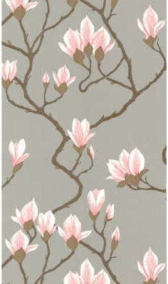 Cole & Son Magnolia Grey Lustre Wallpaper 72/3010.CS.0