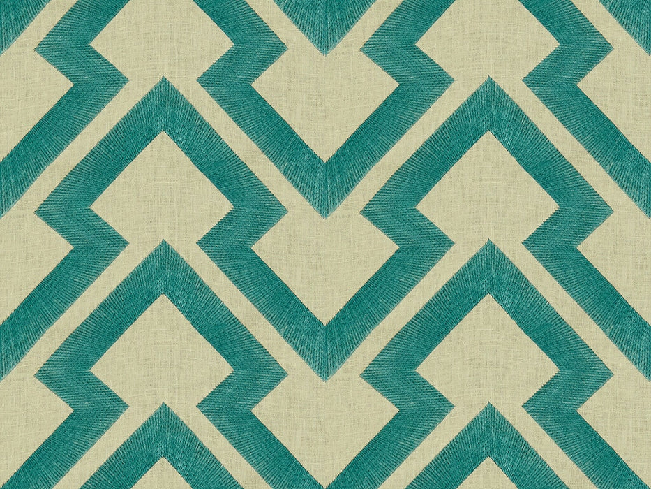Brunschwig & Fils Lightning Bolt Turquoise Fabric 8014122.13.0