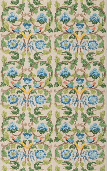 GP & J Baker Tudor Rose Blue/Green Fabric BP11135.2.0