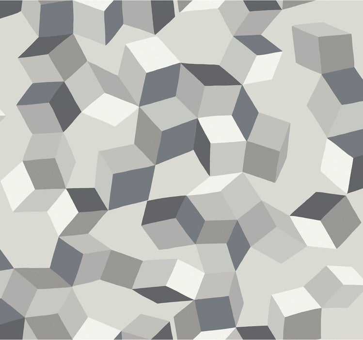 Cole & Son Puzzle Black And White Wallpaper Sample 105/2007.CS.0
