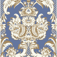 Cole & Son Wyndham Blue And Gold Wallpaper 94/3016.CS.0