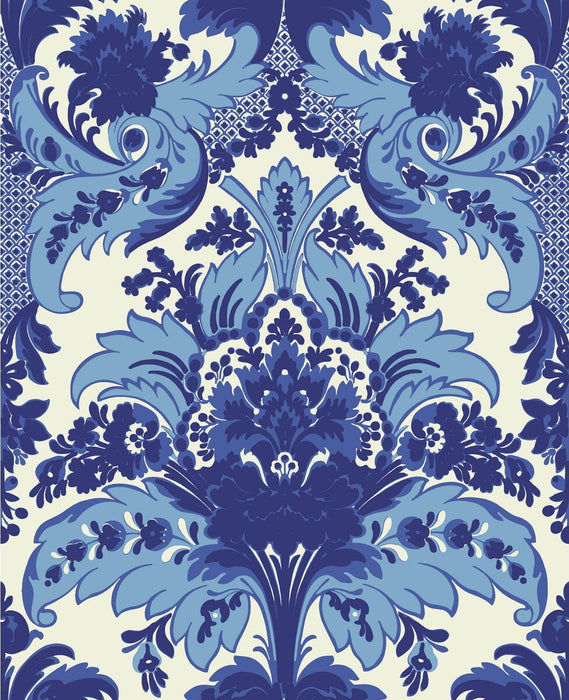 Cole & Son Aldwych Blue & White Wallpaper 94/5025.CS.0