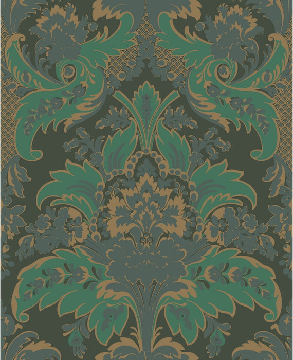 Cole & Son Aldwych Green And Gold Wallpaper 94/5028.CS.0