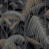 Cole & Son Palm Jungle Silver/Black Wallpaper 95/1004.CS.0