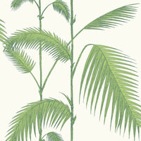 Cole & Son Palm Leaves Green/White Wallpaper 95/1009.CS.0
