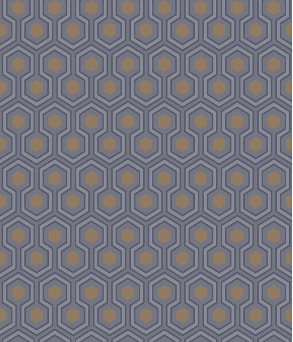 Cole & Son Hicks Hexagon Dk Gry/Bronz Wallpaper 95/3015.CS.0