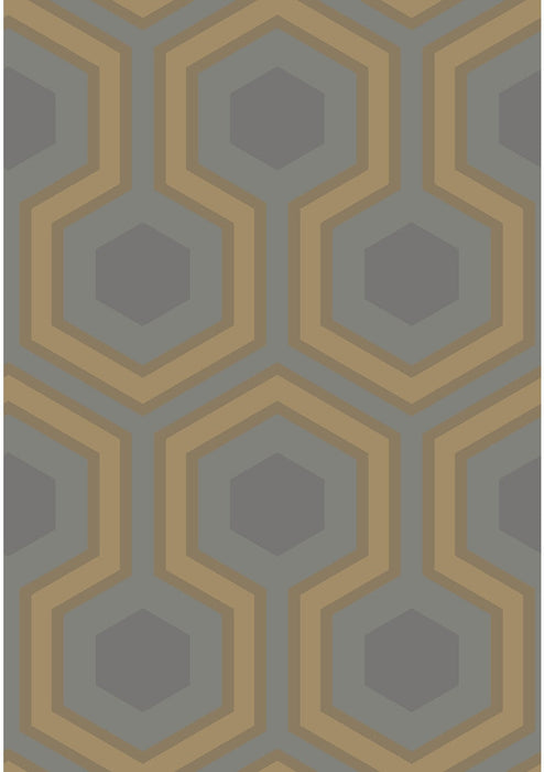 Cole & Son Hicks Grand Slate/Bron Wallpaper 95/6033.CS.0