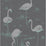 Cole & Son Flamingos Teal/Slvr/Bk Wallpaper 95/8048.CS.0