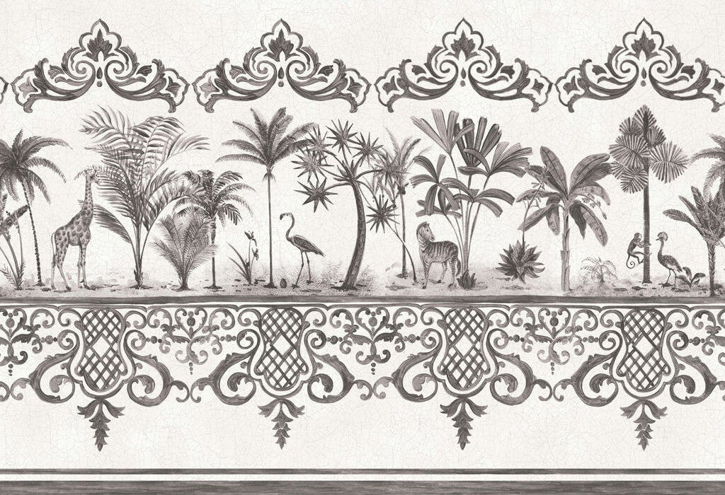 Cole & Son Rou Border Charcoal Wallpaper 99/10044.CS.0