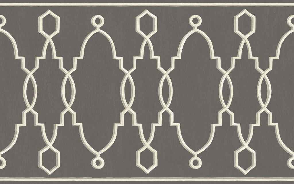 Cole & Son Parterre Border Charcoal Wallpaper 99/3015.CS.0