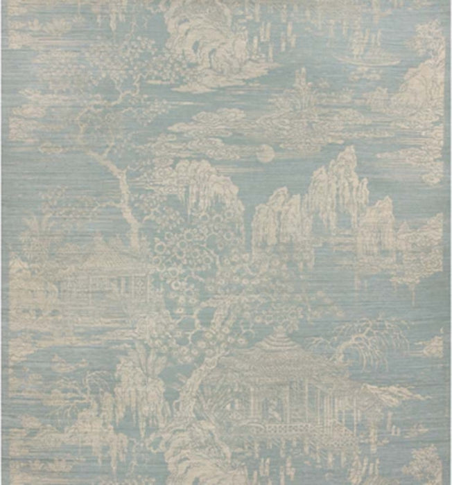 Brunschwig & Fils Loyang On Sisal & Cotton Cream On Iceberg Wallpaper BR-69489.200.0