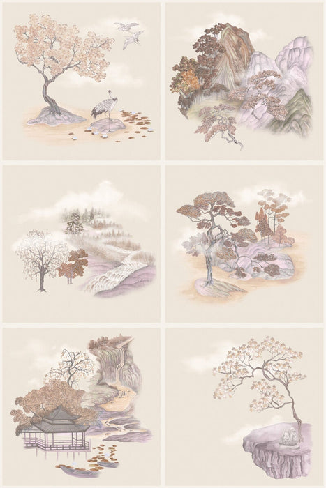 Cole & Son Tile Toile Autumnal Wallpaper Sample 126/10037.CS.0