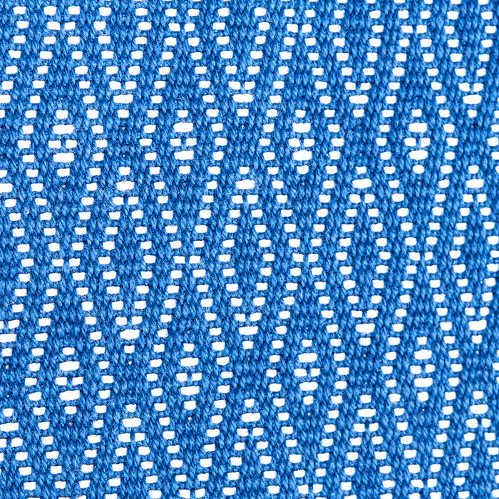 Schumacher Derby Diamond Performance Indigo Fabric Sample 77522