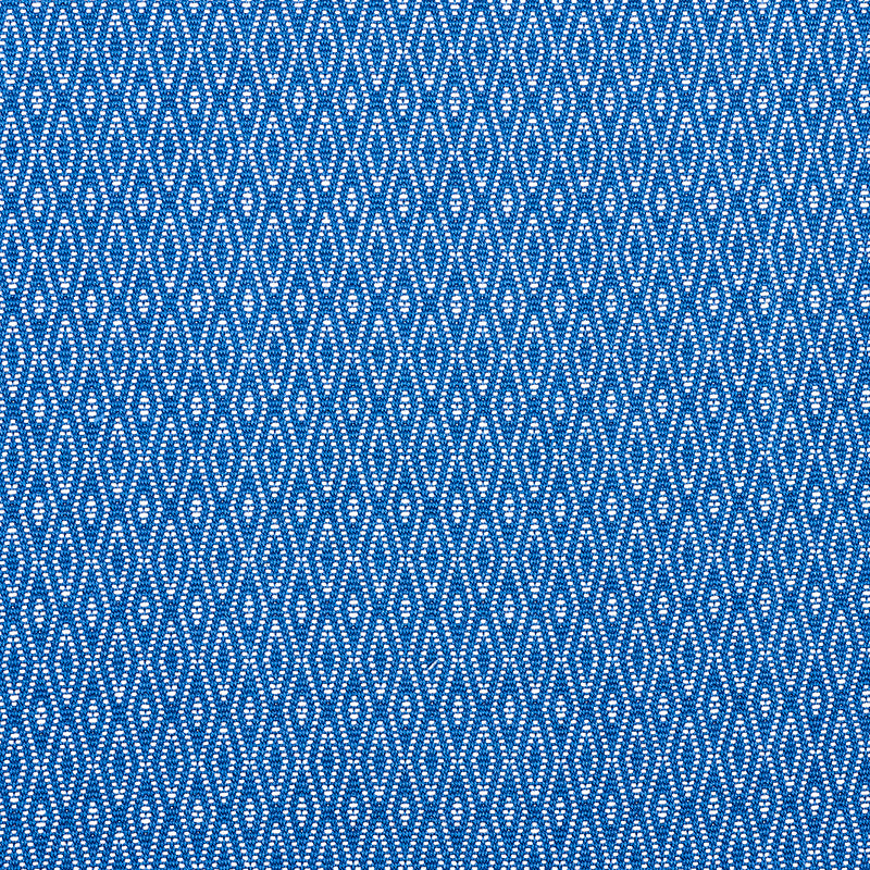 Schumacher Derby Diamond Performance Indigo Fabric 77522