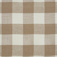 Schumacher Barnes Performance Check Natural Fabric 77551
