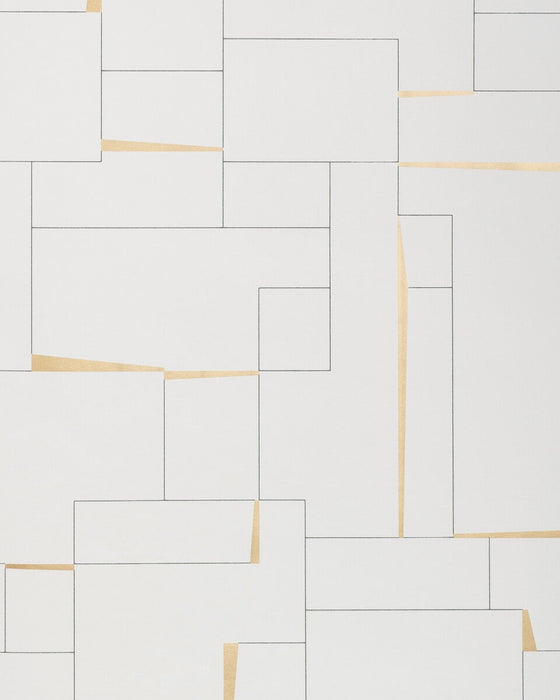 Kravet Couture Counterculture Ivory/Gold Wallpaper W4397.416.0